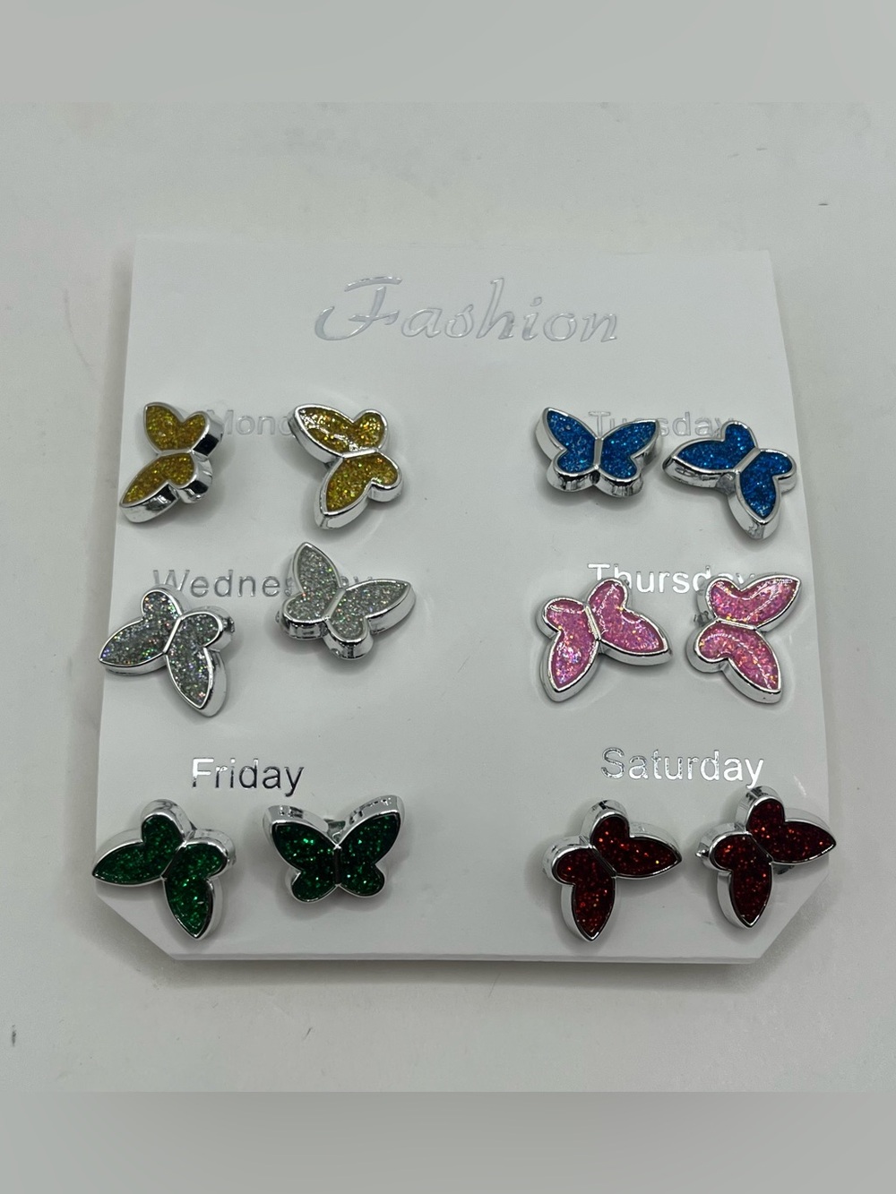Silver Tone Earring Back Stud Set - 6 Pairs